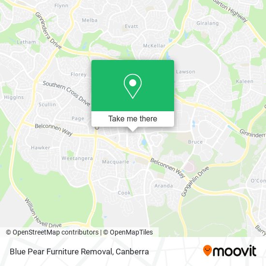 Blue Pear Furniture Removal map