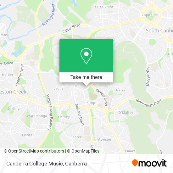 Canberra College Music map