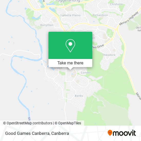 Mapa Good Games Canberra