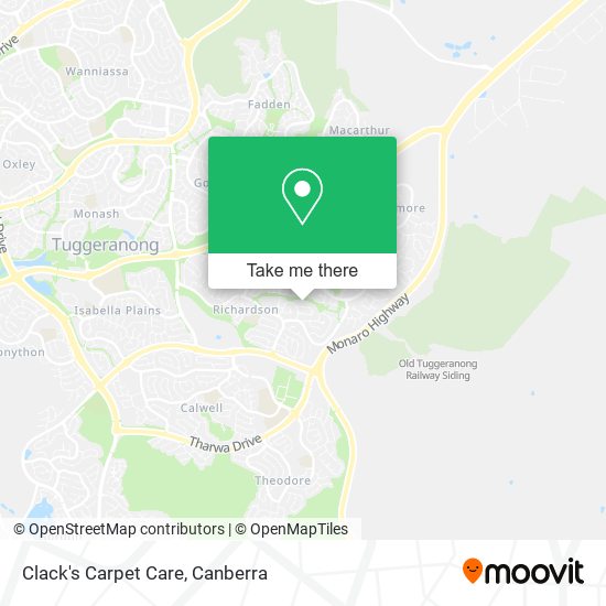 Clack's Carpet Care map