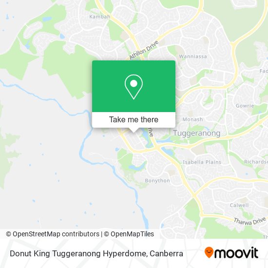 Donut King Tuggeranong Hyperdome map