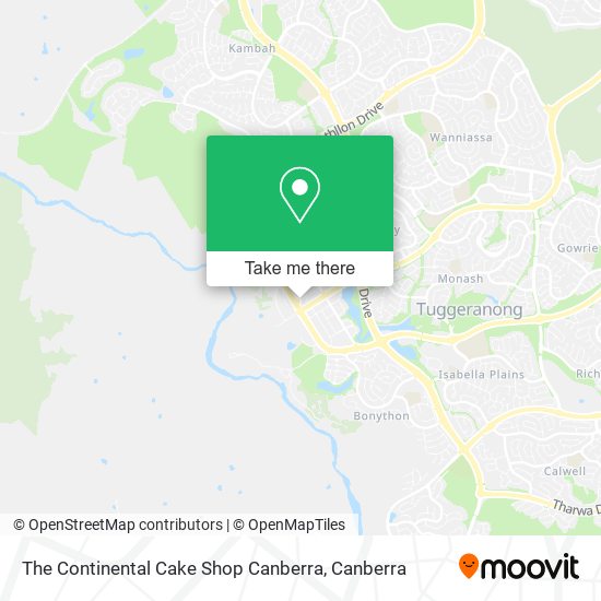 Mapa The Continental Cake Shop Canberra