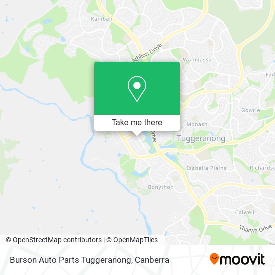 Burson Auto Parts Tuggeranong map