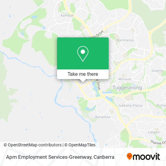 How to get to Apm Employment Services Greenway in Canberra by Bus