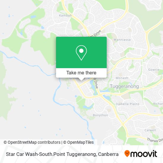 Star Car Wash-South.Point Tuggeranong map