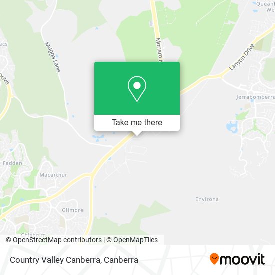 Country Valley Canberra map