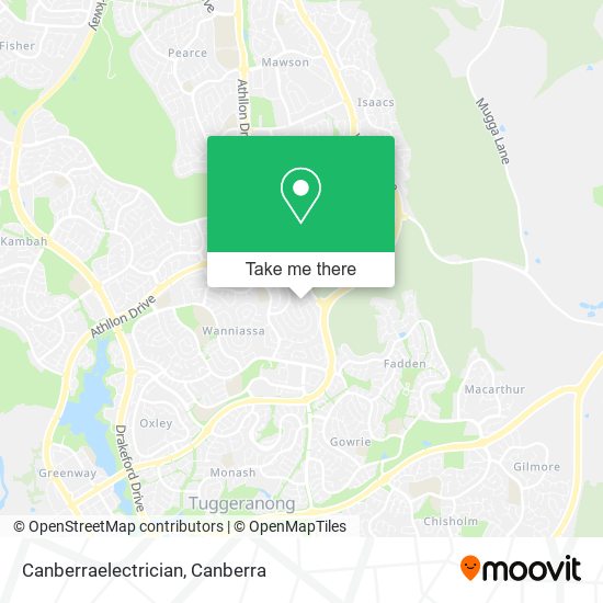Canberraelectrician map