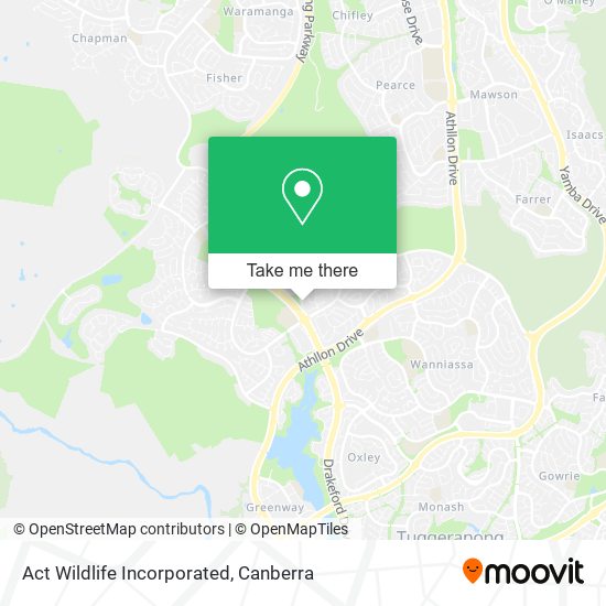 Act Wildlife Incorporated map