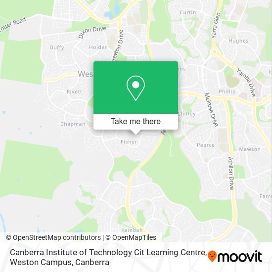 Canberra Institute of Technology Cit Learning Centre, Weston Campus map