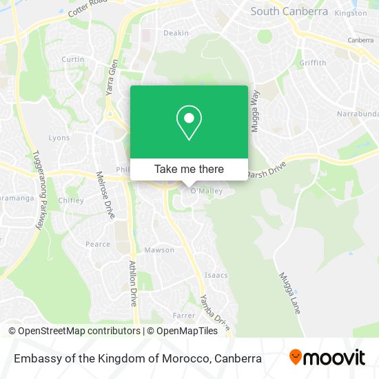 Embassy of the Kingdom of Morocco map