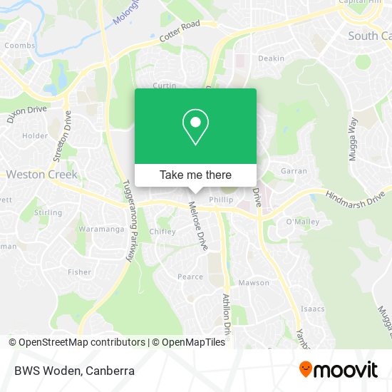 BWS Woden map