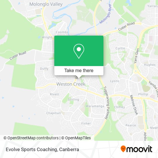 Evolve Sports Coaching map