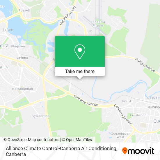 Alliance Climate Control-Canberra Air Conditioning map