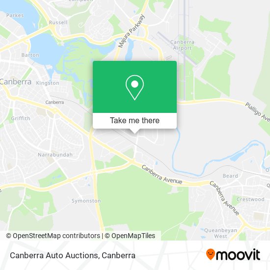 Mapa Canberra Auto Auctions