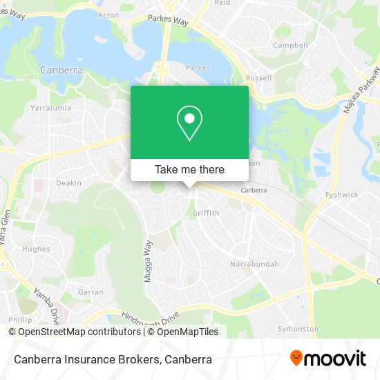 Canberra Insurance Brokers map