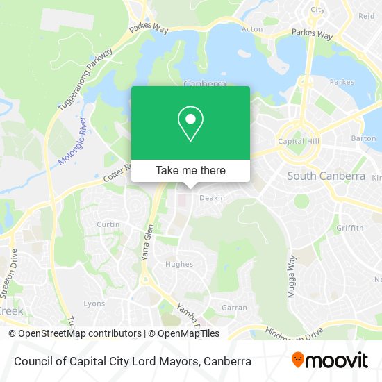 Council of Capital City Lord Mayors map