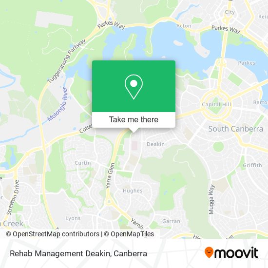 Rehab Management Deakin map