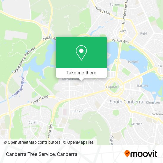 Canberra Tree Service map