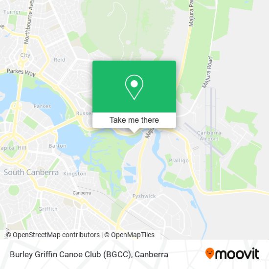 Burley Griffin Canoe Club (BGCC) map