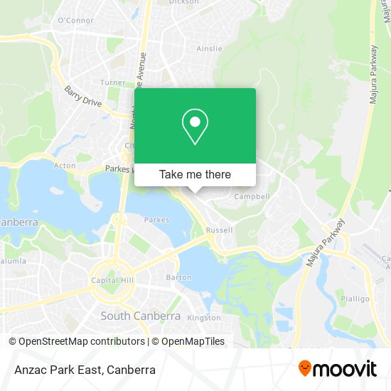 Anzac Park East map