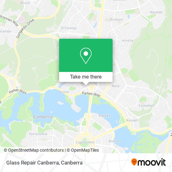 Glass Repair Canberra map