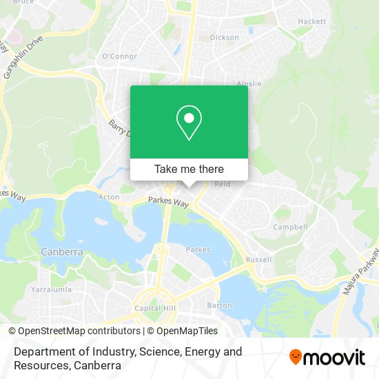 Department of Industry, Science, Energy and Resources map