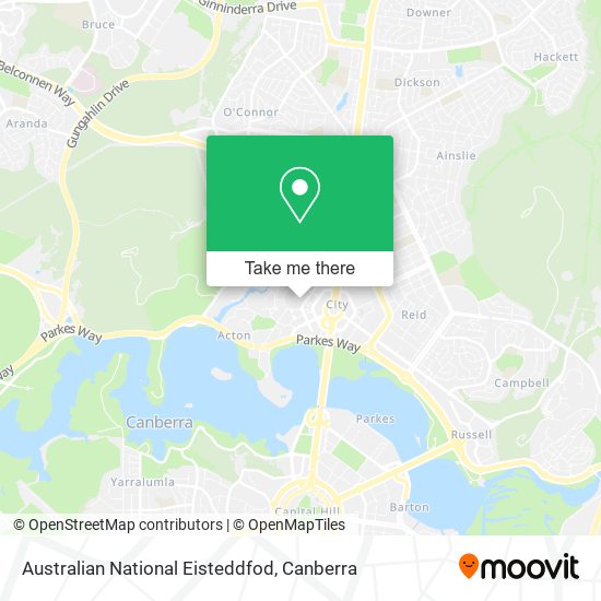 Australian National Eisteddfod map