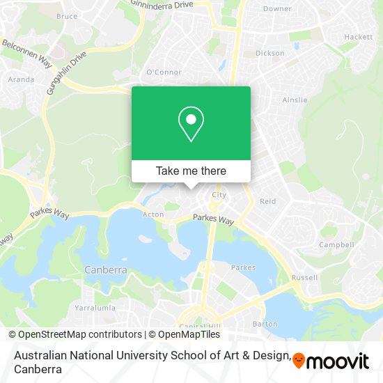 Australian National University School of Art & Design map