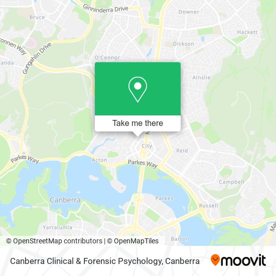 Canberra Clinical & Forensic Psychology map