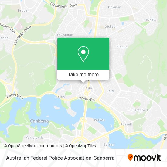 Australian Federal Police Association map