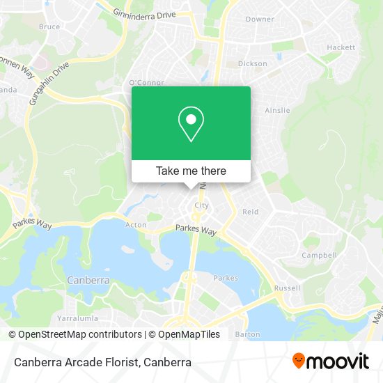 Canberra Arcade Florist map
