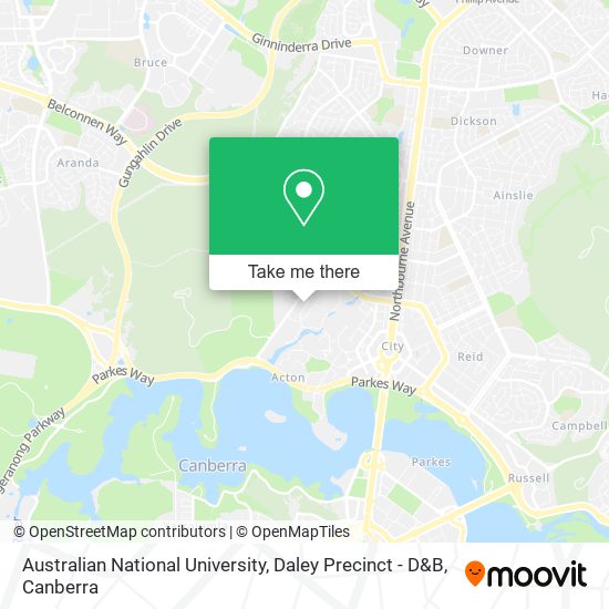 Australian National University, Daley Precinct - D&B map