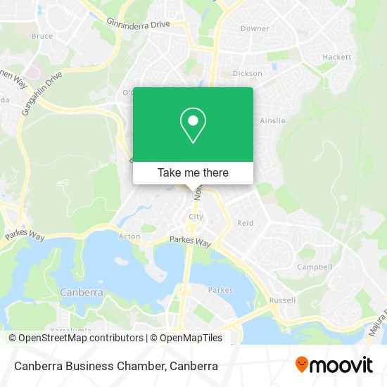 Canberra Business Chamber map