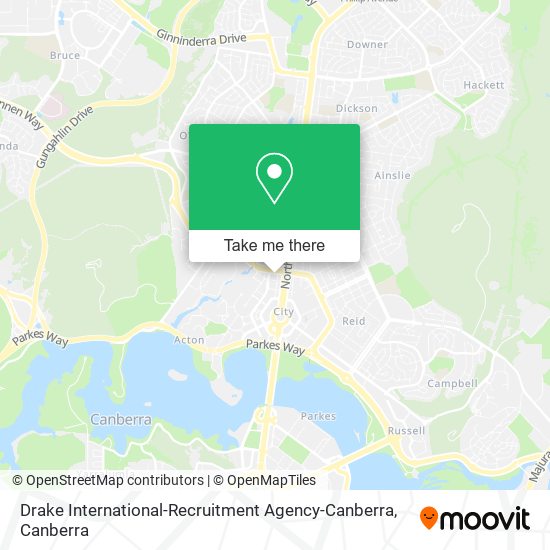 Drake International-Recruitment Agency-Canberra map