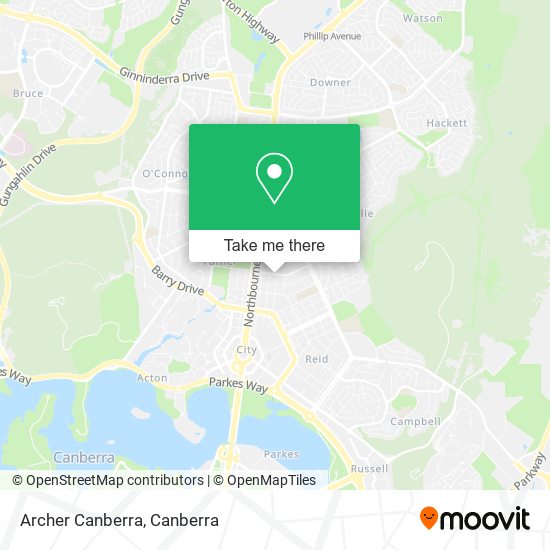 Archer Canberra map