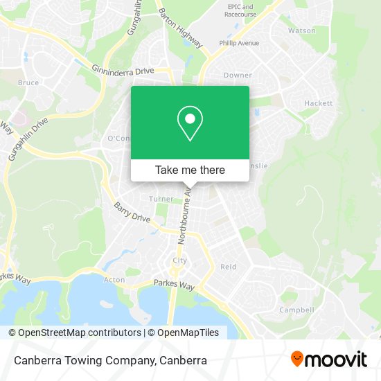 Canberra Towing Company map