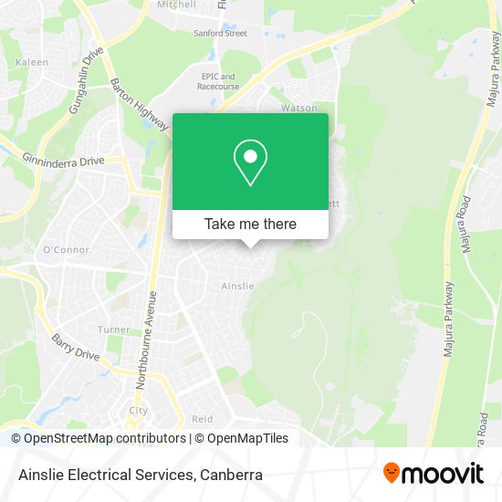 Ainslie Electrical Services map
