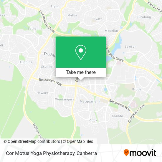 Cor Motus Yoga Physiotherapy map