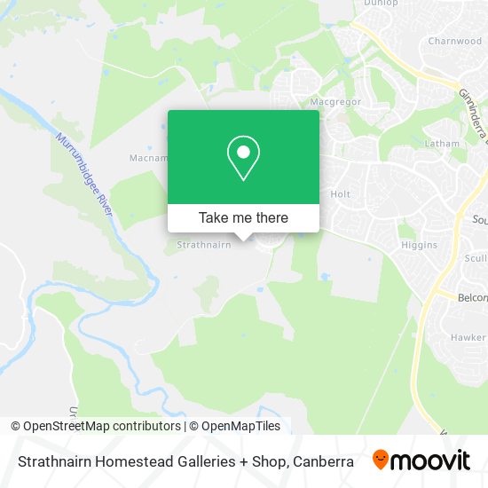 Mapa Strathnairn Homestead Galleries + Shop