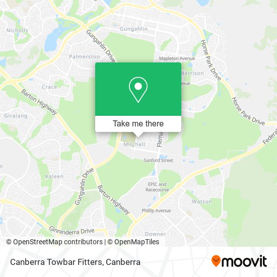 Canberra Towbar Fitters map