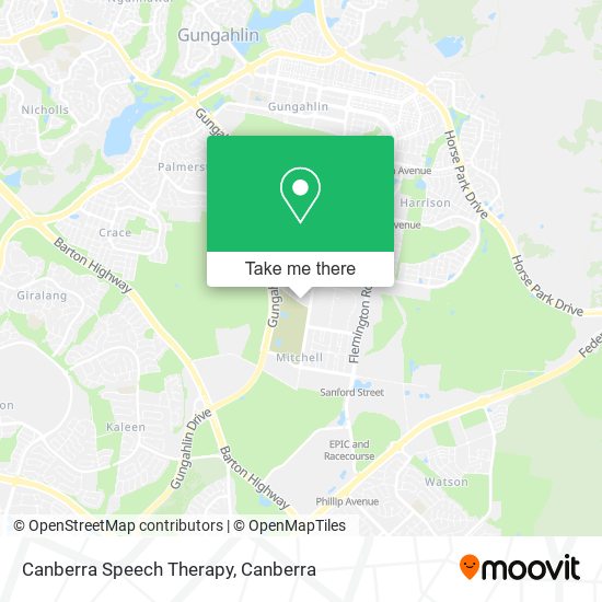 Canberra Speech Therapy map