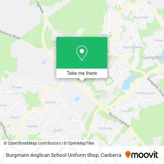 Burgmann Anglican School Uniform Shop map