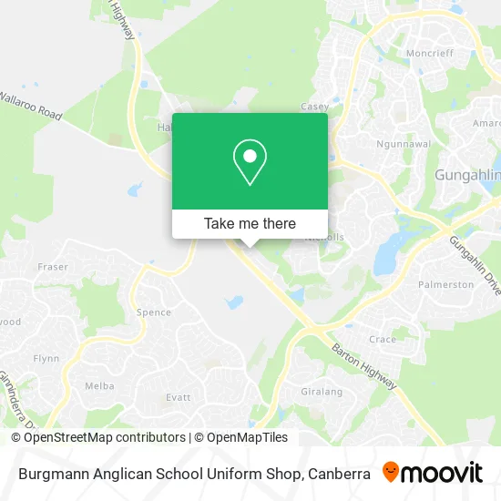Burgmann Anglican School Uniform Shop map