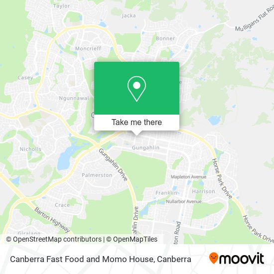 Canberra Fast Food and Momo House map