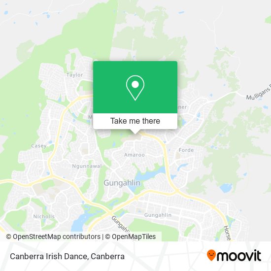 Canberra Irish Dance map