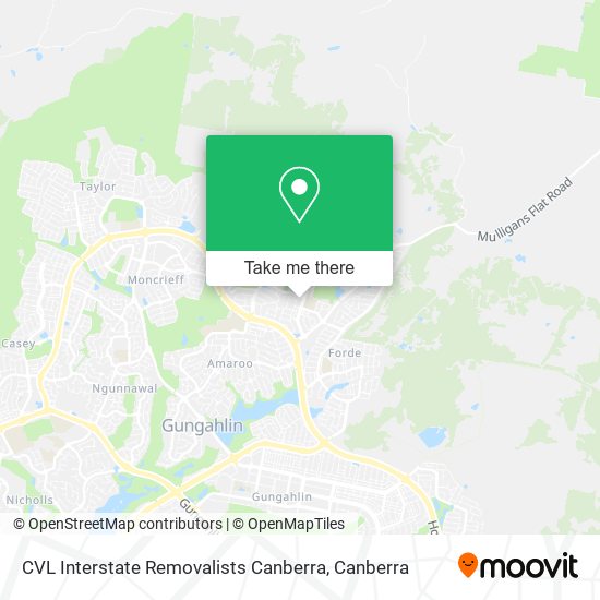 CVL Interstate Removalists Canberra map