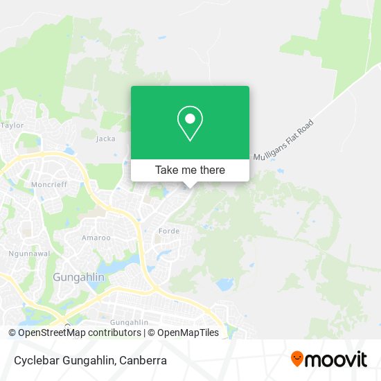Cyclebar Gungahlin map