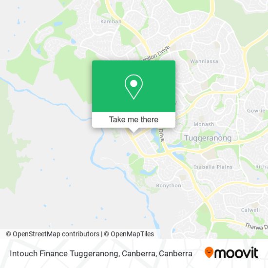 Mapa Intouch Finance Tuggeranong, Canberra