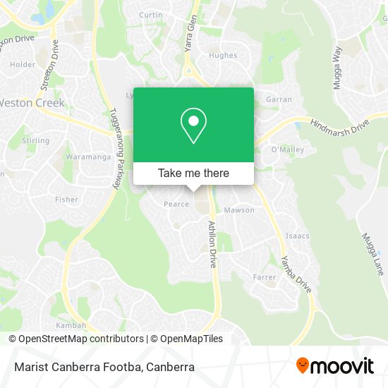 Mapa Marist Canberra Footba