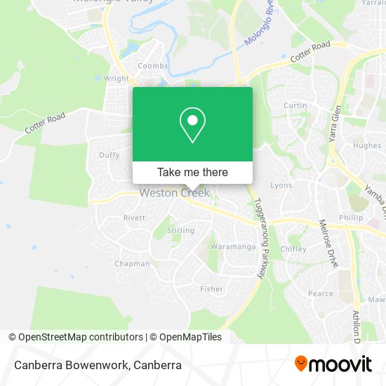 Canberra Bowenwork map